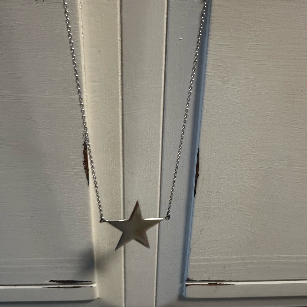 Silver star necklace